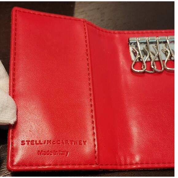 Stella McCartney Key Holder Eco Shaggy Deer w/Palladium Chain, Lipstick, NWT - Picture 4 of 12